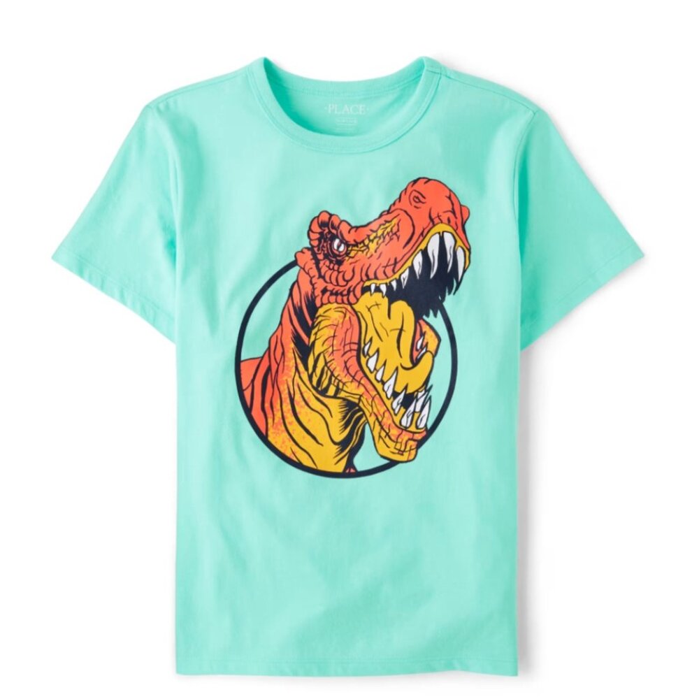 The Children's Place Boys Dino Graphic Tee - Mellow Aqua
